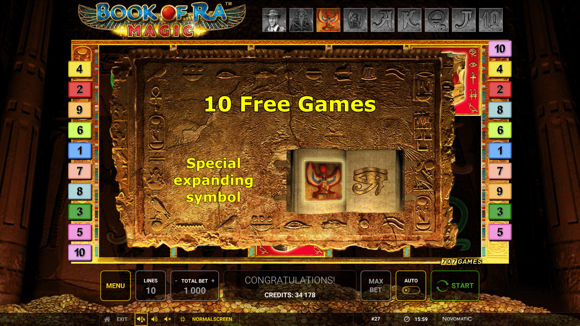 Book of Ra Magic slot machine play now